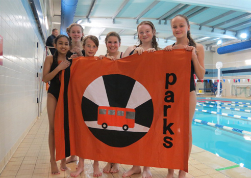 Girls Swim Miles for Charity